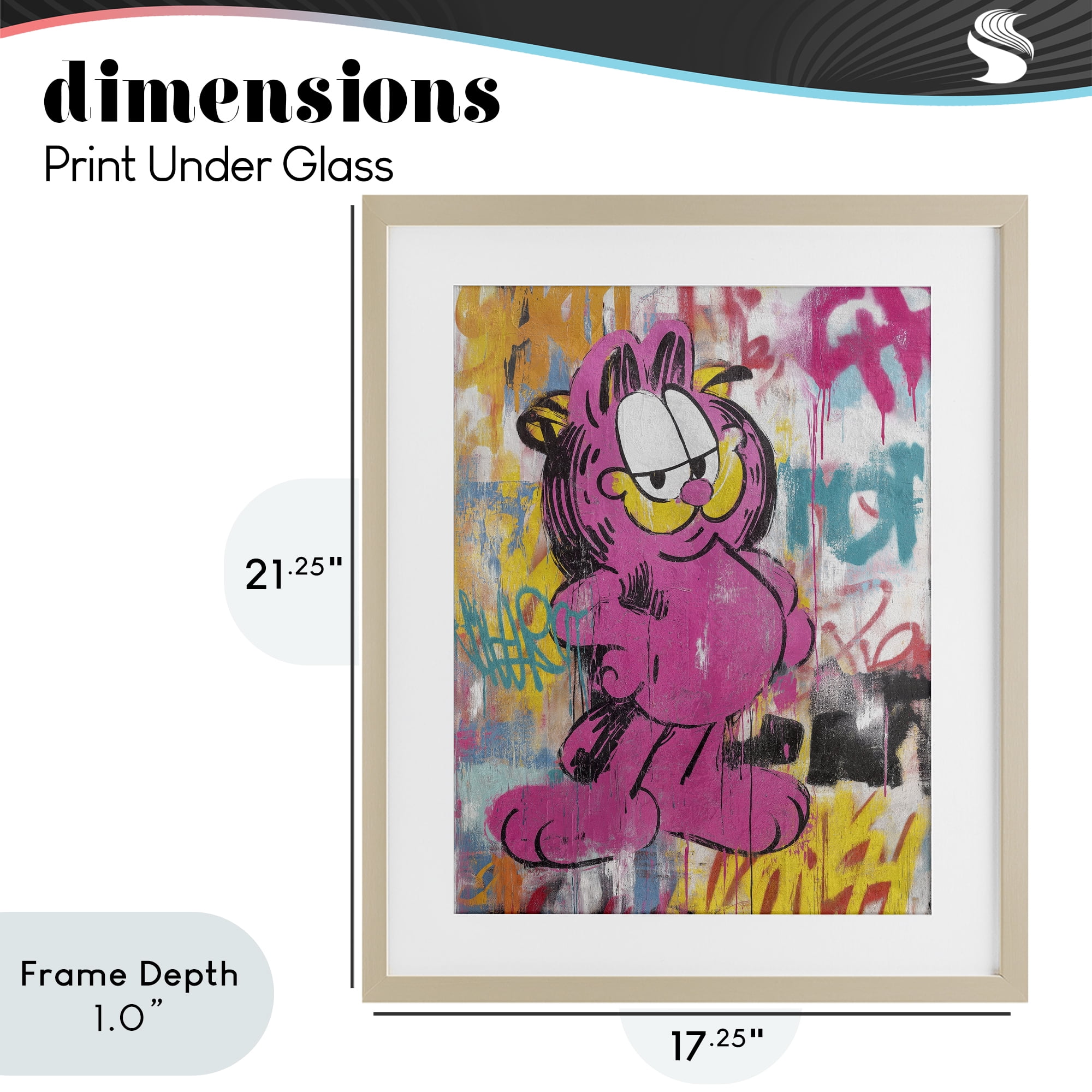 Stupell Industries Lazy Cat In City Modern Urban Birch Framed Print Under Glass, design by Svetlana Aleynikova