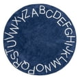 thumbnail image 2 of nuLOOM Kids Washable Round Alphabet Rug, 6', Navy, 2 of 10