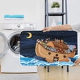 thumbnail image 7 of Bathroom Rugs Sets 3 Piece - Ocean Scene with Noah's Ark Absorbent Non Slip Bath Mats, U-Shape Toilet Lid Cover, Contour Mat, Soft Washable Shower Mats Bath Rug Mat for Bathroom Tub Toilet, 7 of 7