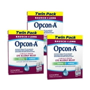 3 Pack - Opcon-A Eye Allergy Relief Drops–Antihistamine and Redness Reliever Eye Drops–from Bausch + Lomb – 0.5 FL OZ (15 mL) Twin Pack