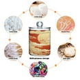 thumbnail image 3 of 4 Pack Qtip Holder Dispenser Oriental Crane Bird Flying Clear Plastic Storage Apothecary Jars for Cotton Swabs Balls Pads Floss, 3 of 7