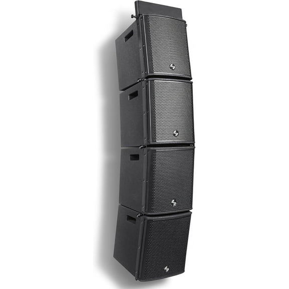 Sound Town ZETHUS Series Powered Line Array System with Ultra-Compact Line Array Loudspeakers with Class-D Amp, DSP, for Live Sound, Stage, Clubs, Churches and Schools (ZS-M3PWX4)