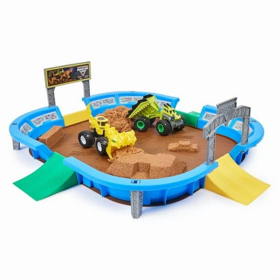 Monster Jam Monster Dirt Arena Playset (Includes Dirt Squad Scoopz & Axel)