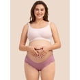 thumbnail image 2 of HBlife 5-Pack Maternity Underwear Women's Seamless Wave Edge Panties No Show Bikini Under Bump, 2 of 7