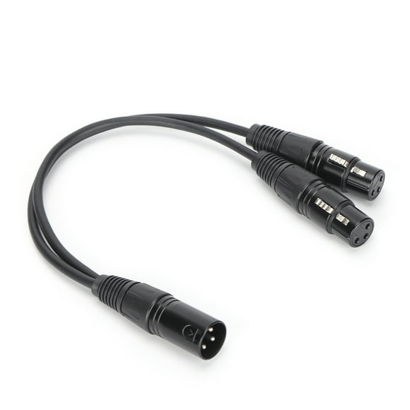 XLR Audio Cable, Y-Type Splitter Male To Dual XLR Female Cable Noise Canceling Pro Design Durable XLR Audio Microphone Cable For Mixing Boards