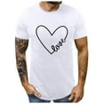 thumbnail image 2 of EQWLJWE Women's Men's Valentines Day Shirt Heart Love Graphic T-Shirt Top Short Sleeve Tee, 2 of 5