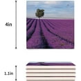 thumbnail image 3 of FMSHPON Lavender Field Landscape Set of 8 Coaster for Drinks, Absorbent Ceramic Stone Coasters Cup Mat with Cork Base for Home Kitchen Room Coffee Table Bar Decor, 3 of 4