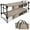 Tan, variant on Disc-O-Bed Large Outdoor Convertible 2 Person Portable Camping Bunk Cots, Black