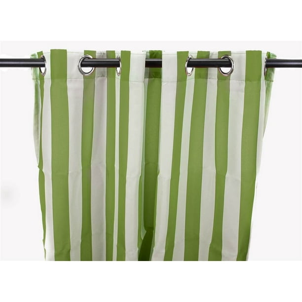 Stripe Curtain Panel in Sage Green