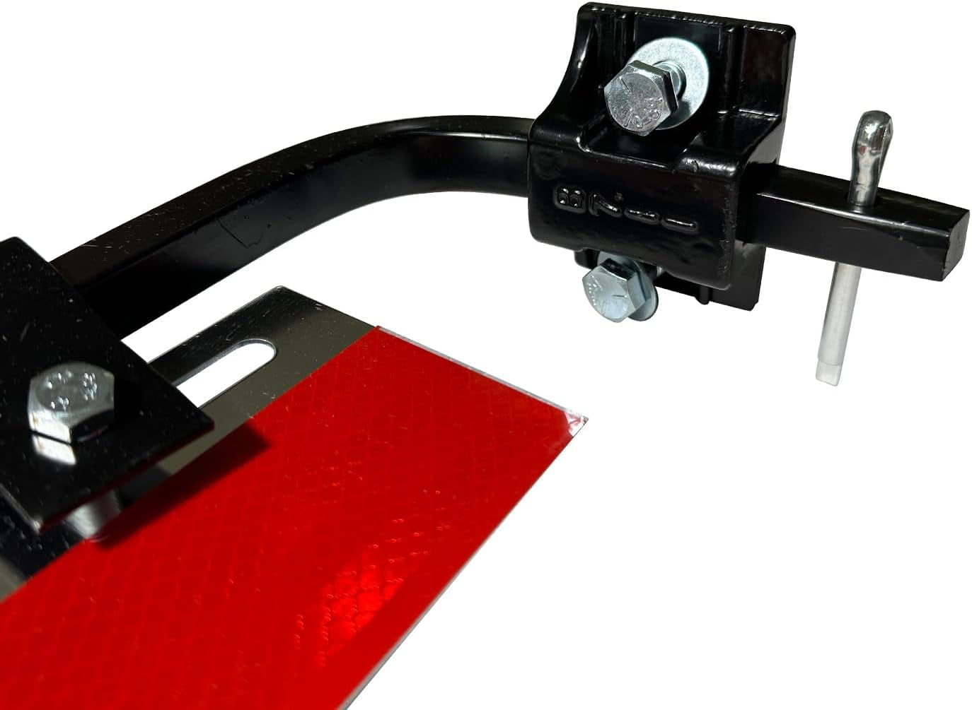 Pair Straight Mud Flap Hangers Kit 30" Use 24" Wide Semi Truck Mudflaps Steel Bracket,w/Aluminum Mud Flap Reflector for Universal Trucks Trailers, RVs Kenworth Peterbilt International Mack