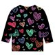 thumbnail image 4 of Blusas y camisas de cuello redondo y manga larga para niños, blusas/camisas de poliéster con estampado de corazones, mangas 3/4 y cuello redondo, elegantes e informales., 4 of 5