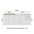 thumbnail image 4 of Mueble De Cocina 200cm Con Tarja Glamy Blanco 01, 4 of 9