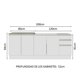 thumbnail image 4 of Mueble De Cocina 200cm Con Tarja Glamy Blanco 01, 4 of 9