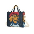 thumbnail image 7 of FORMRS Womens Corduroy Tote Bag Crossbody Shoulder Handbag with Pocket, Blue Dog Artist, 7 of 7