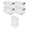 thumbnail image 1 of Sterilite 70 Quart Storage Container Box w/Latching Lid (4 Pack) & 6 Quart Tote (12 Pack), 1 of 10