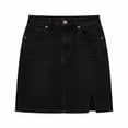thumbnail image 5 of Hvogkswy Women's Denim Mini Skirt, Button Waist Skirt with Pockets Vintage Casual Summer Daily & Vacation Denim Skirt, 5 of 6
