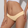 thumbnail image 2 of COMVALUE Ice Silk Underwear for Women Lace Cheeky Bikini Panties Full Coverage Soft Stretch Hipster Ladies Briefs 1 Pack (Beige, L), 2 of 4