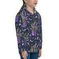 thumbnail image 5 of Naloa Lavender Flowers Teenage Zipper Hoodie, Long Sleeve Zip Up Hoodies Casual Jackets Tops for 7-12 Years-Medium, 5 of 6