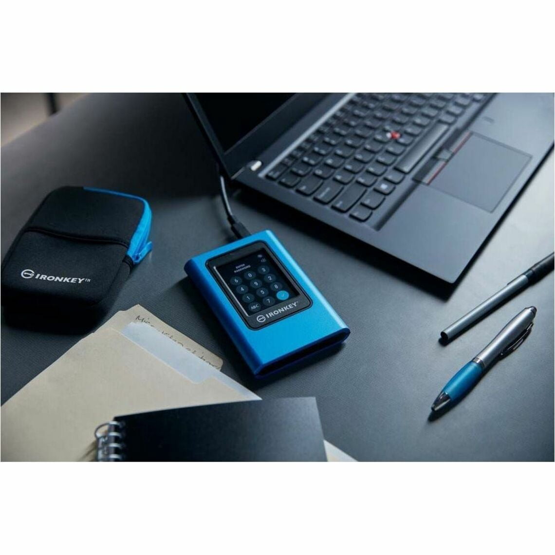 Kingston 7.6TBGB IronKey Vault Privacy 80 XTS-AES 256-bit Encrypted External SSD with Intuitive Touch Screen and Multi-Password Protection
