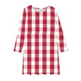 thumbnail image 4 of IUYRTFE Girls Christmas Santa Claus Print Long Sleeve Round Neck Stretchy Dress A Line Recital Party Holiday Festive Outfit for School Play Daily Wear(Red#3,4 Years), 4 of 5
