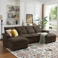 Bloomwhale Sectional Sofa 4 Seat U Shaped Couch with Double Chaise