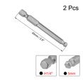 thumbnail image 2 of Unique Bargains 2Pcs Ball End Hex Bits 1/4 Inch Hex Shank 2.6 Inch Length Magnetic H5 Head Screwdriver S2 HRC58 Screw Driver Bit, 2 of 4