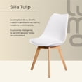 thumbnail image 3 of Comedor con Mesa en Vidrio Negro Moderna + 4 Sillas Tulip blanco, 3 of 8