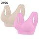 thumbnail image 5 of Puntoco Sujetadores para mujer sin aros, de encaje, con costuras laterales, brillantes, cómodos y transpirables, ropa interior sin aros, 5 of 5