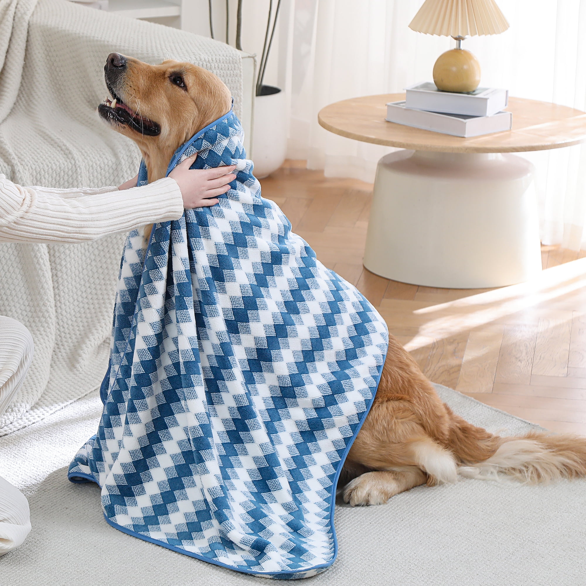 Jessy Home 2 Piece Blueberry Grid Stripe Hand Towels Set