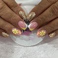 thumbnail image 4 of KUFptva Square Press on Nails Flower Fake Nails Stick on Nails in 12 Sizes 24 Pcs French Nails Tips for DIYS Nails Art Decors, 4 of 7