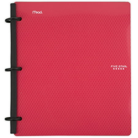 Five Star Flex 1 1/2" Hybrid NoteBinder, Red (72399)