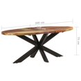 thumbnail image 5 of vidaXL Dining Table Oval 200x100x75 cm Solid Reclaimed Wood, 5 of 5