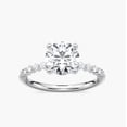 thumbnail image 2 of Silvago Jewelry 14K White Gold Plated Rings - 2.13 Ct Round Cut Moissanite - Beautiful Engagement Ring - Wedding Band for Women - Ideal Gift for Proposals, 2 of 3