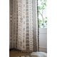 thumbnail image 5 of Boho Window Curtain Panel with Tassels Black Striped Geometric Print Country Style Cotton Linen Room Darkening Curtain Panel for Bedroom Living Room Rod Pocket Top, 5 of 5