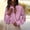 Pink, variant on Endives Womens Button Down Blouse Plaid V Neck Casual Long Sleeve Tops Work Checkered Shirt Trendy Spring Outfit