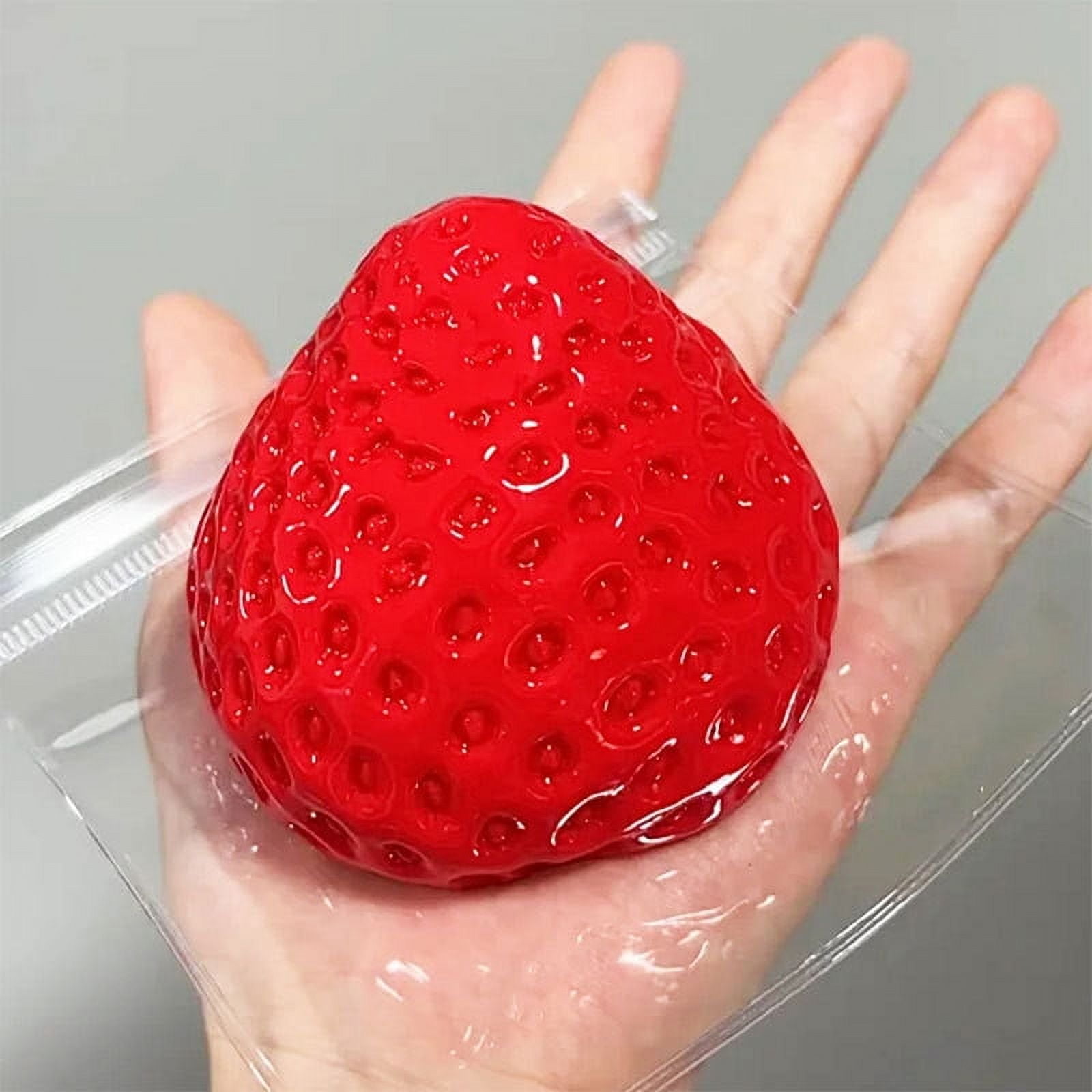 YUNAFFT Strawberry Stress Ball, Squishies Strawberry, Stress Relieving, Squeeze Strawberry Perfect for Relieving Stress and Anxiety