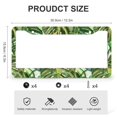 thumbnail image 3 of Tropical Banana Palm Monstera Leaves License Plate Frames 2 Pieces Hawaiian Flower Auto Decorative Frames Cars Protector Cover Holder for Women Men Aluminum License Plate Cover, 3 of 6