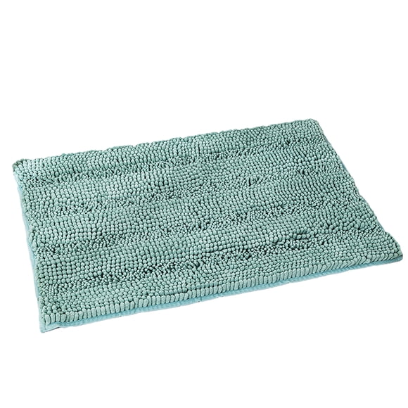Advancent Alfombrilla de baño de chenilla de poliéster, parte inferior antideslizante absorbente, lavable a máquina, sin daños en el suelo, Type2 NO2