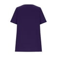thumbnail image 4 of Jewelreauty Women's Plus Size Peplum Tops Casual Boat Neck Short Sleeve Shirts Summer Solid Tunic Blouses (L, Purple), 4 of 5