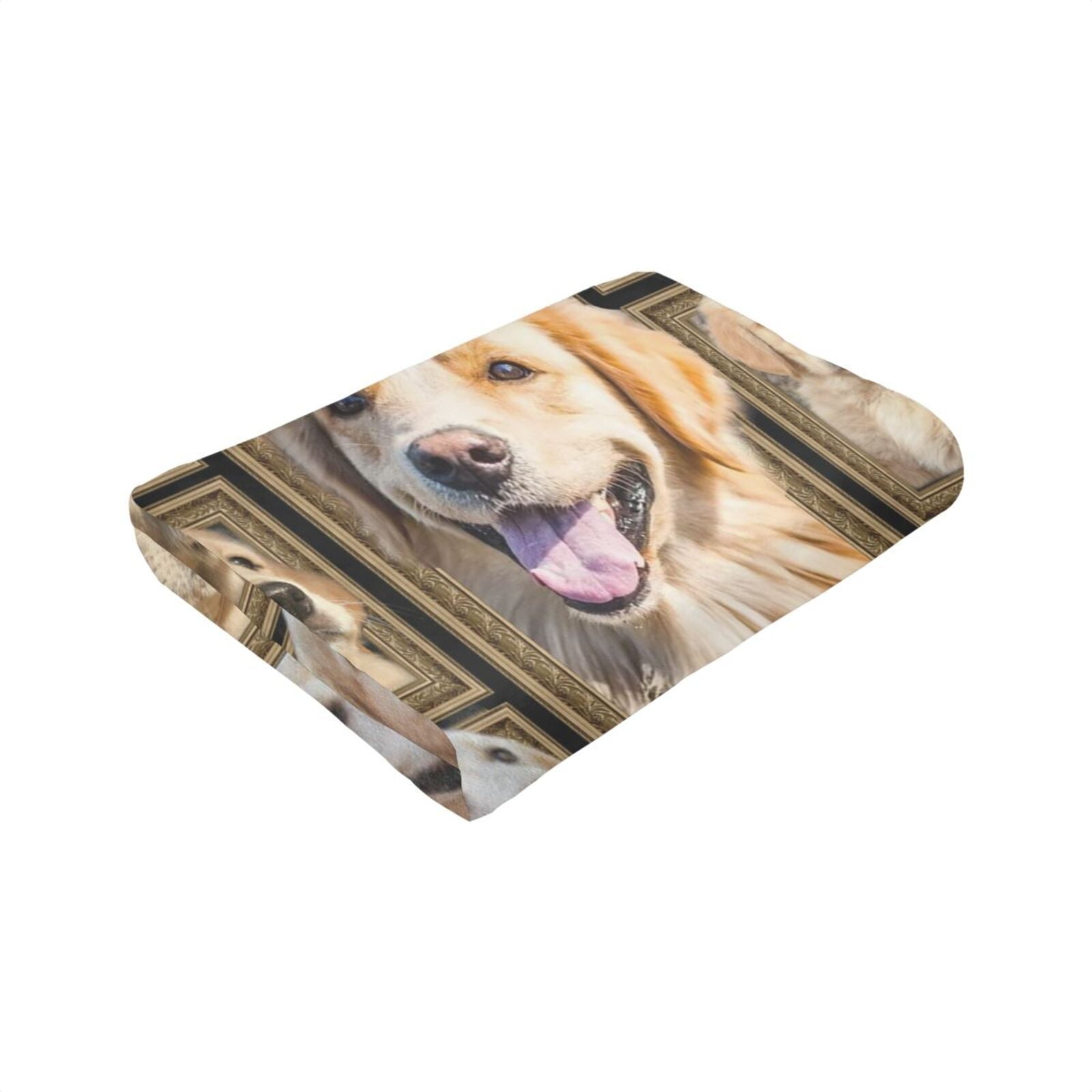 Wijzvio Golden Retriever Dog Throw Blanket Soft Fuzzy Fleece Blanket For Couch Bed Living Room Decoration 80"X60"