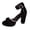 Silver, variant on Platform Heels for Women Open Toe High Block Heeled Sandals with Ankle Strap Comfy Suede Pumps Shoes Party Dress Shoes Silver Size 9