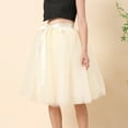 thumbnail image 2 of XIAONU Women's Tulle Midi Tutu Skirt Bow-Accented Fluffy Layered Skirts Elegant Princess Party Skirt, 2 of 6
