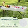 thumbnail image 5 of Costway 4 Foot Ice Cooler Folding Table Outdoor Portable Ice Bin Table with Large Sink, 5 of 10