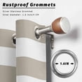 thumbnail image 5 of Outdoor Curtains for Patio Waterproof Classical Stripe Indoor/Outdoor Curtain Tiebacks Beige Privacy Curtain Sun Blocking Grommet Drapes for Pergolas Gazebo Porch Balcony 2 Panel 54x108 Inch, 5 of 9