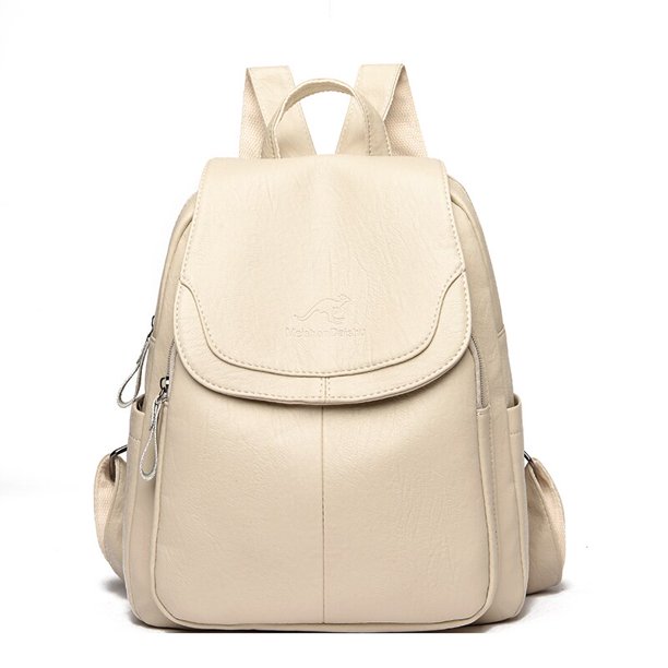 Mochila de diseñador de cuero suave para Mujer, bolso trasero de alta calidad, a la moda, de viaje, 2023 Fivean unisex
