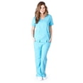 thumbnail image 1 of Ultra Soft Stretch Junior Mock Wrap Medical Scrub set 8119 9120, 1 of 3
