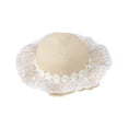 thumbnail image 2 of Mceream Girls Straw Sun Hat UPF 50+ Uv Protection Cute Summer Outdoor Wide Brim Hats Lace Beach Vacation Sunhat for Travel 4-10 Years, 2 of 5