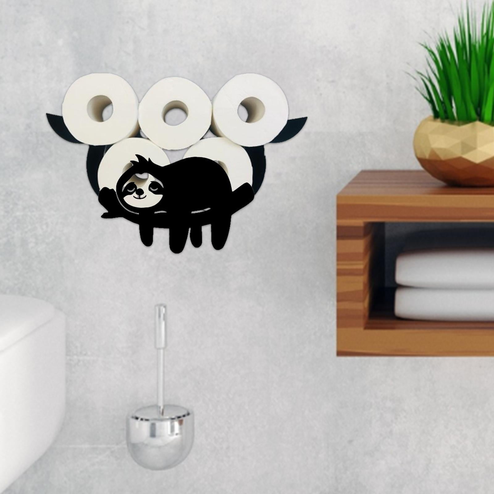 Fiocias Animal Decorative Toilet Paper Holder Wall Mount Iron Tissue Basket Freestanding