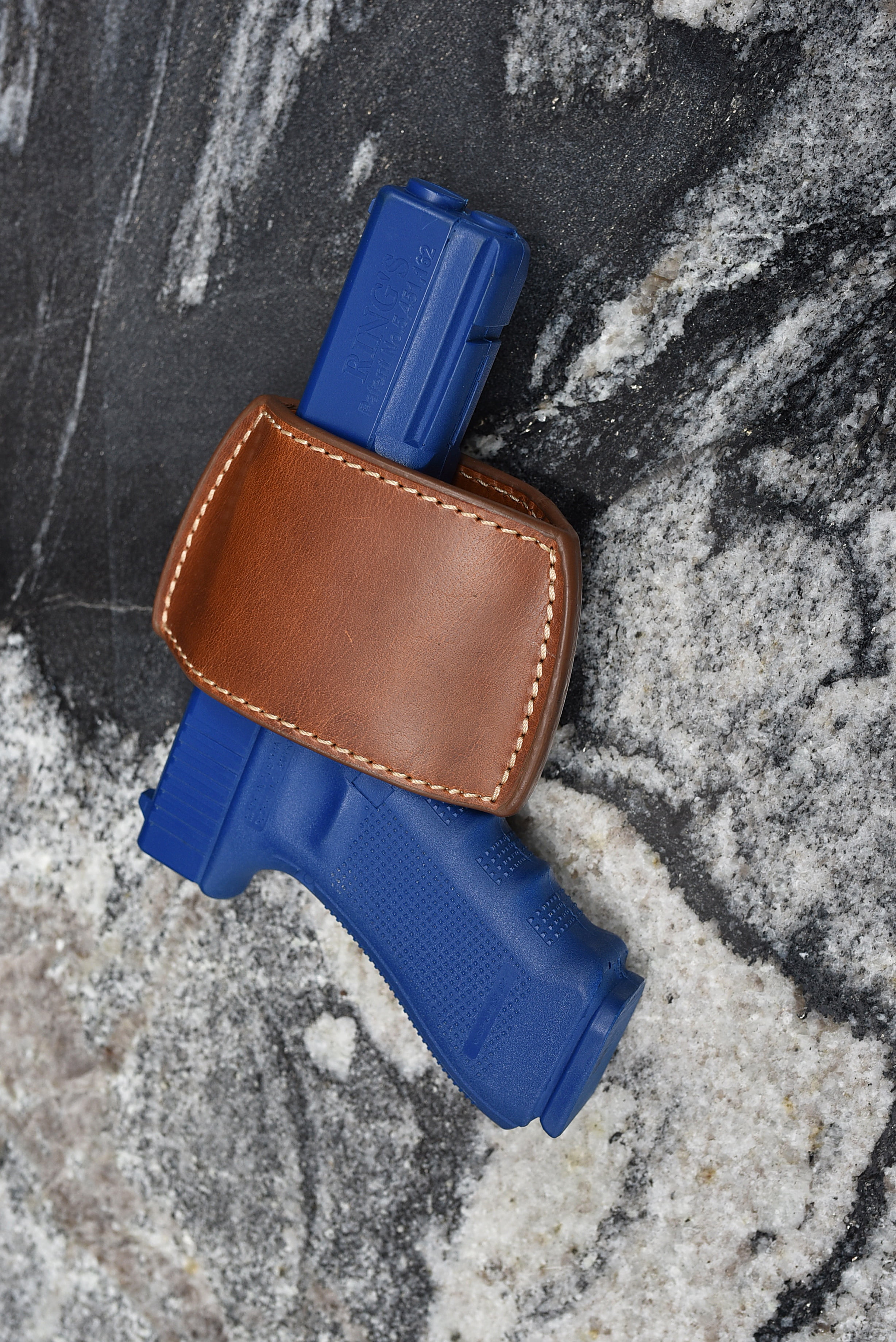 (3 pack) Saddle Mate Leather Universal Gun Holster, Brown, for Large Frame Pistols, Ambidextrous