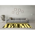 thumbnail image 3 of Ahgly Company Indoor Square Abstract Yellow Contemporary Area Rugs, 7' Square, 3 of 4